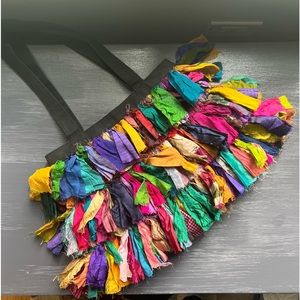 Colorful, Ecofriendly, Sustainable Shoulder Bag made from Recycled Silk